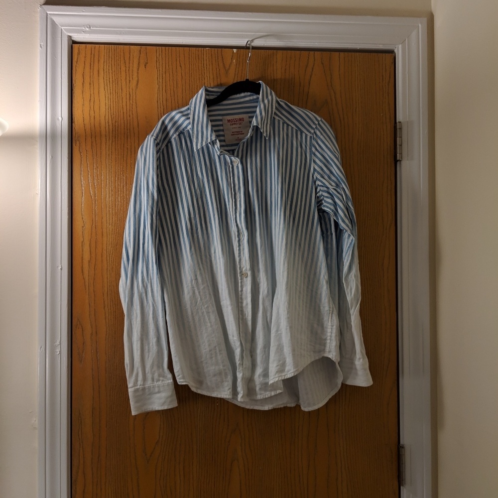 Ombre striped boyfriend shirt